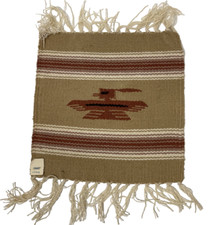 Vintage Chimayo Wool Table Mat Thunderbird Southwest Fred Harvey 10