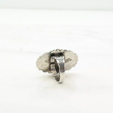 Fred Harvey Era Turquoise Oval Sterling Silver Ring Size 6 - Additional view 8