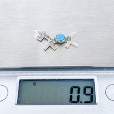 Sterling Silver 925 | Fred Harvey Era Bell Trading Post Turquoise Dog Charm - Additional view 4