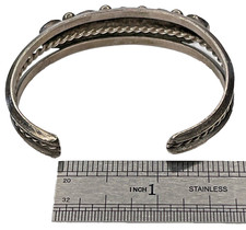 Old Pawn Navajo Red Branch Coral Sterling 925 Cuff Bracelet 23G Fred Harvey Era - Additional view 8