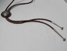 VINTAGE NAVAJO INDIAN FRED HARVEY STERLING SILVER BOLO - MINT GIFT ! - Additional view 1