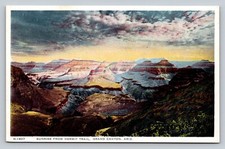 Fred Harvey Sunrise From Hermit Trail Grand Canyon AZ Old Vintage Postcard
