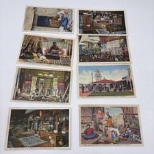 Lot Of 8 Vintage 1930s Unused Fred Harvey Navajo Indian New Mexico Postcards