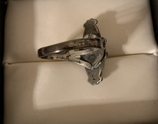 Fred Harvey Era Native American Sterling Silver Turquoise Ring 9.75 - Additional view 4