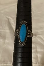 Fred Harvey Era Native American Sterling Silver Turquoise Ring 9.75 - Additional view 7
