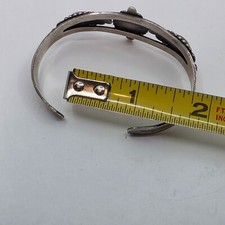 Fred Harvey Era Vintage Native American Sterling Silver Cuff Bracelet - Additional view 6