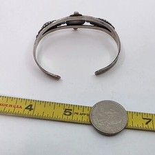 Fred Harvey Era Vintage Native American Sterling Silver Cuff Bracelet - Additional view 7