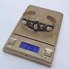 Fred Harvey Era Vintage Native American Sterling Silver Cuff Bracelet - Additional view 8