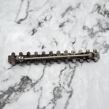 Old 1930 Fred Harvey Era Sterling & Turquoise Snake Eye Brooch Pin - Additional view 5