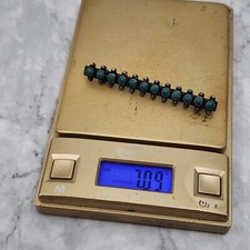 Old 1930 Fred Harvey Era Sterling & Turquoise Snake Eye Brooch Pin - Additional view 7