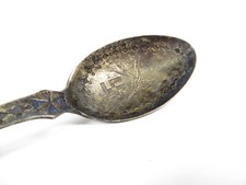 Antique Whirling Log Fred Harvey Era Navajo Sterling Silver Souvenir Spoon - Additional view 1