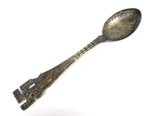 Antique Whirling Log Fred Harvey Era Navajo Sterling Silver Souvenir Spoon - Additional view 9