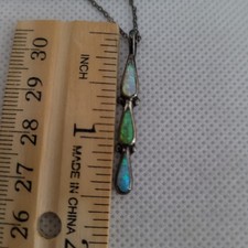 Vintage Fred Harvey Sterling Silver Necklace Native American 18