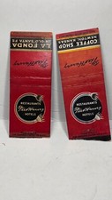 Vintage Matchbook Cover -2 x Fred Harvey Southwestern Hotels Restaurant LA FONDA