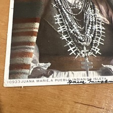 Pueblo Indian Of Isleta “Phostint” Postcard Fred Harvey 1915 Juana Marie 10933 - Additional view 1