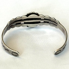 VINTAGE 30s FRED HARVEY THUNDERBIRD STERLING SILVER TURQUOISE BRACELET NAVAJO - Additional view 7