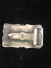 Vintage Bell Trading Post  Nickel Silver & Turquoise SW Belt Buckle Fred Harvey - Additional view 2