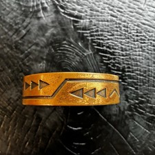 Vntg Navajo Fred Harvey Era WHEELER Co Hand Stamped Solid Copper Cuff Bracelet - Additional view 1