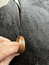 Vntg Navajo Fred Harvey Era WHEELER Co Hand Stamped Solid Copper Cuff Bracelet - Additional view 3