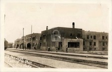 El Navajo Gallop New Mexico Fred Harvey Bldg. Willis RPPC Photo Postcard COPY