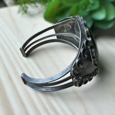 VTG  Navajo Cuff Bracelet Size 6 Agatized AZ Wood Sterling Fred Harvey 52.5g - Additional view 3