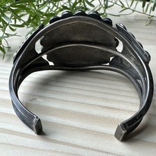 VTG  Navajo Cuff Bracelet Size 6 Agatized AZ Wood Sterling Fred Harvey 52.5g - Additional view 7