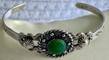 Vintage Fred Harvey Era Sterling Small Baby Child’s Size Navajo Cuff Bracelet - Additional view 1
