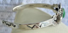 Vintage Fred Harvey Era Sterling Small Baby Child’s Size Navajo Cuff Bracelet - Additional view 2