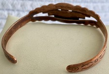 Vintage Fred Harvey Era Copper Turquoise Thunderbird Childs Baby Cuff Bracelet - Additional view 2