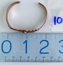 Vintage Fred Harvey Era Copper Turquoise Thunderbird Childs Baby Cuff Bracelet - Additional view 5