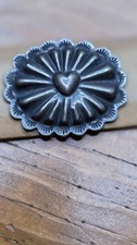 Antique 1920's FRED HARVEY ERA Navajo Hand Made Silver Concho Belt With HEARTS - Additional view 9