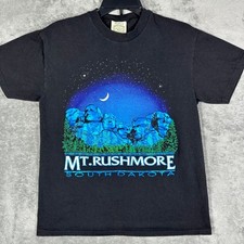 VINTAGE Fred Harvey Trading Company Men's M Shirt Mount Rushmore Textured