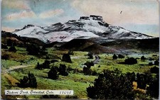 1909 Fishers Peak Trinidad Colorado Mountain Fred Harvey Postcard RR - Additional view 2