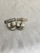 Fred Harvey Era NATIVE AMERICAN STERLING Sleeping Beauty TURQUOISE CUFFLINKS - Additional view 5