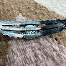 VTG Fred Harvey Era Navajo Double Thunderbird Turquoise Cuff Sterling Bracelet - Additional view 5