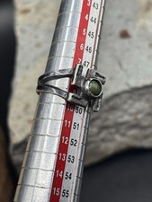 ANTIQUE NAVAJO GREEN TURQUOUSE WHIRLING LOG STERLING RING SZ 4.5 HARVEY ERA VTG - Additional view 2