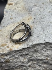 ANTIQUE NAVAJO GREEN TURQUOUSE WHIRLING LOG STERLING RING SZ 4.5 HARVEY ERA VTG - Additional view 13