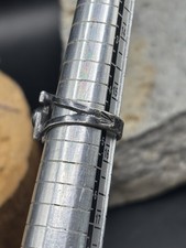 ANTIQUE NAVAJO GREEN TURQUOUSE WHIRLING LOG STERLING RING SZ 4.5 HARVEY ERA VTG - Additional view 4