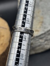 ANTIQUE NAVAJO GREEN TURQUOUSE WHIRLING LOG STERLING RING SZ 4.5 HARVEY ERA VTG - Additional view 5