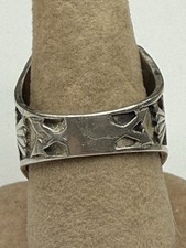 Vintage Sterling Silver Fred Harvey Era Thunderbird Goldstone Ring SZ 8.5 - Additional view 6