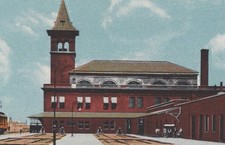 Union Station El Paso Texas TX Railroad Passenger Train Fred Harvey Postcard - Additional view 3