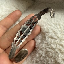 Vintage Dragon’s Breath Stone Fred Harvey Era 50s Native American Cuff Bracelet - Additional view 3