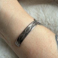 Vintage Dragon’s Breath Stone Fred Harvey Era 50s Native American Cuff Bracelet - Additional view 4