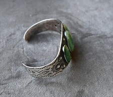 Vintage Fred Harvey Navajo Royston Turquoise & Sterling Dome Cuff 7