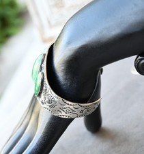 Vintage Fred Harvey Navajo Royston Turquoise & Sterling Dome Cuff 7