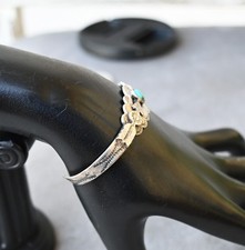 Vintage Fred Harvey Navajo Sleeping Beauty Turquoise & Sterling Cuff 6 inch fit - Additional view 5