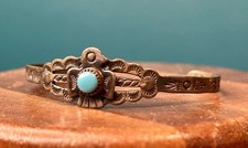 Sterling Silver Frank Harvey Trading Post Native American Bracelet Child - Additional view 2