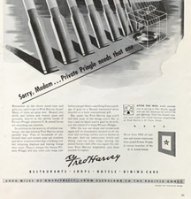 Fred Harvey Restaurants Shops Hotels Dining Car WWII Vintage 1943 Print Ad #1165 - Additional view 2