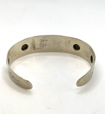 Native American Navajo Whirling Log Bracelet Pre Fred Harvey Era Sterling Cuff - Additional view 5