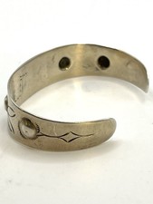 Native American Navajo Whirling Log Bracelet Pre Fred Harvey Era Sterling Cuff - Additional view 7